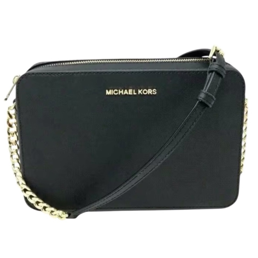 Michael Kors NWT Black Crossbody Bag with Gold Chain